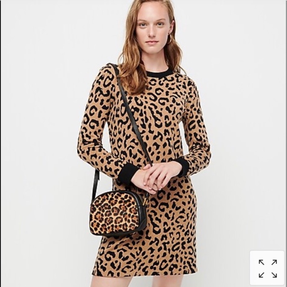 J Crew leopard print dress